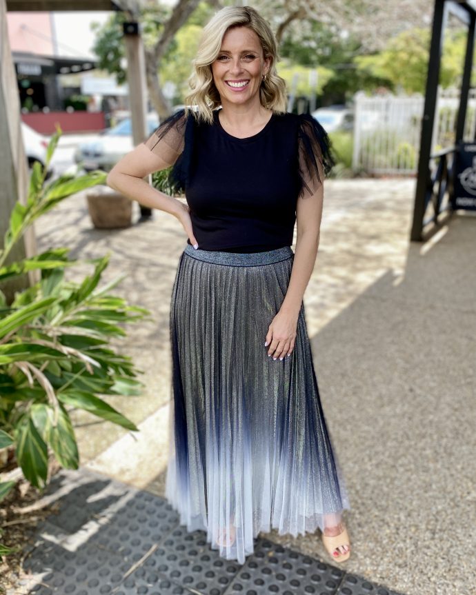 West End Skirt – Black Ombre