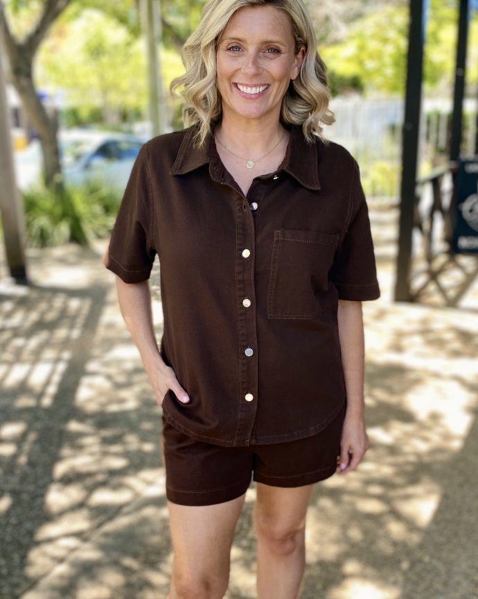 Emma Denim Short – Choc