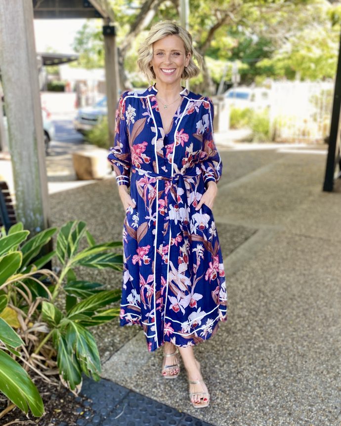 Eastley Dress – Navy Floral