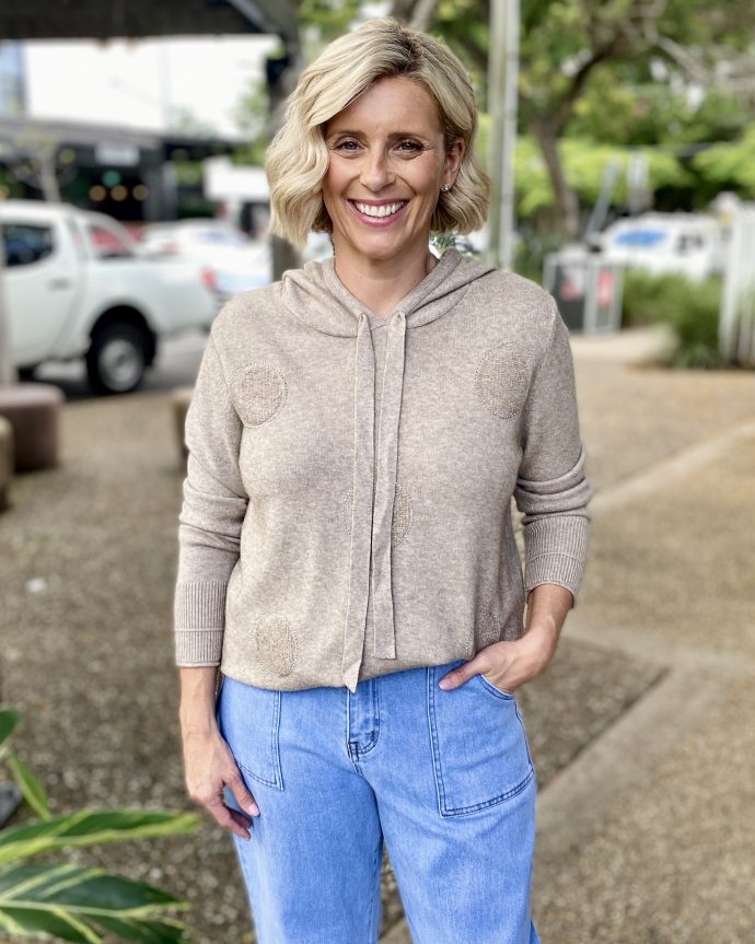 Cirque Hooded Knit – Latte