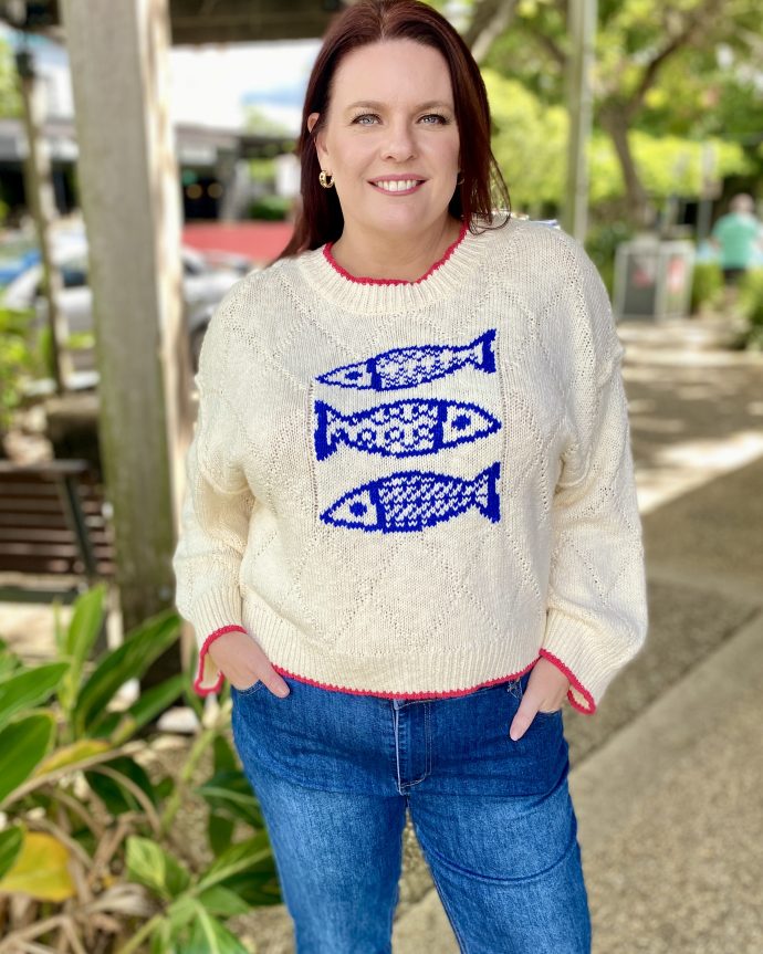 Wanda Fish Knit – Cream